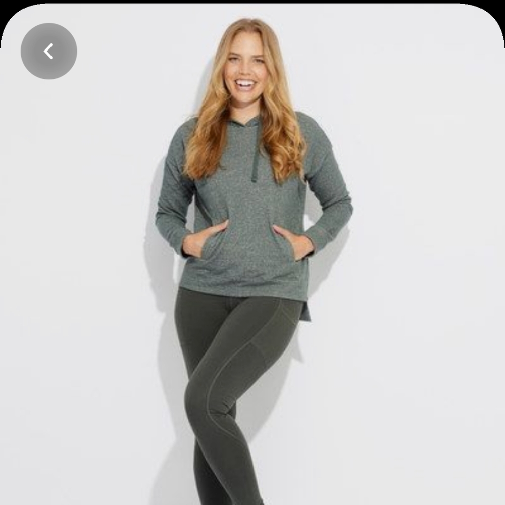 PACT Moss Zip Cropped Sweatshirt | XS